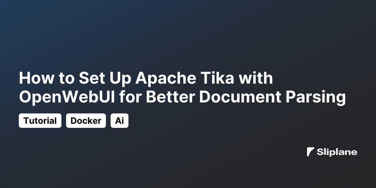 Apache Tika mit OpenWebUI einrichten für besseres Document Parsing