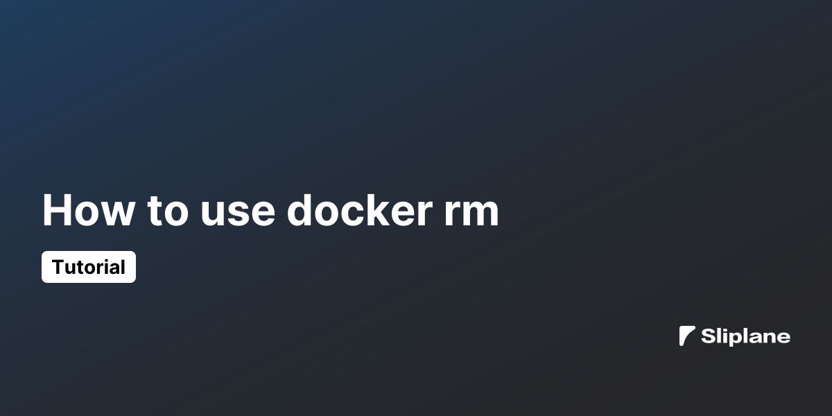Wie man docker rm verwendet