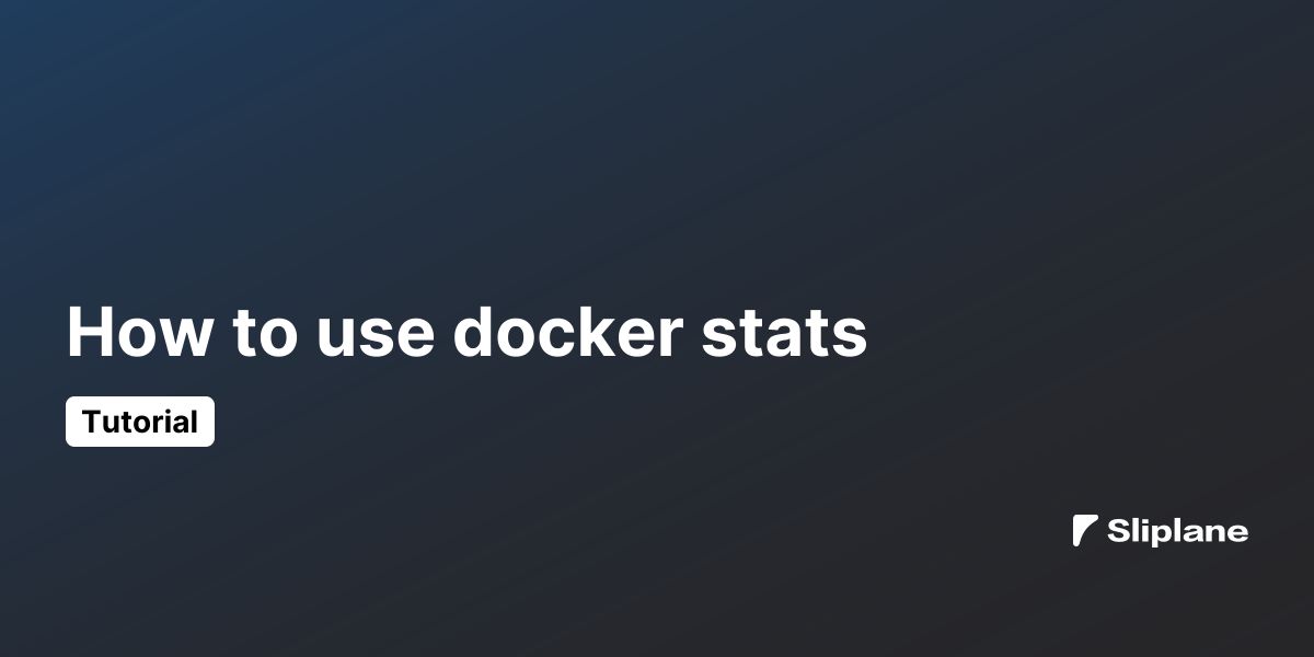 How to use docker stats