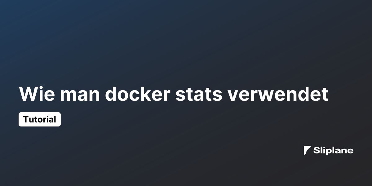 Wie man docker stats verwendet